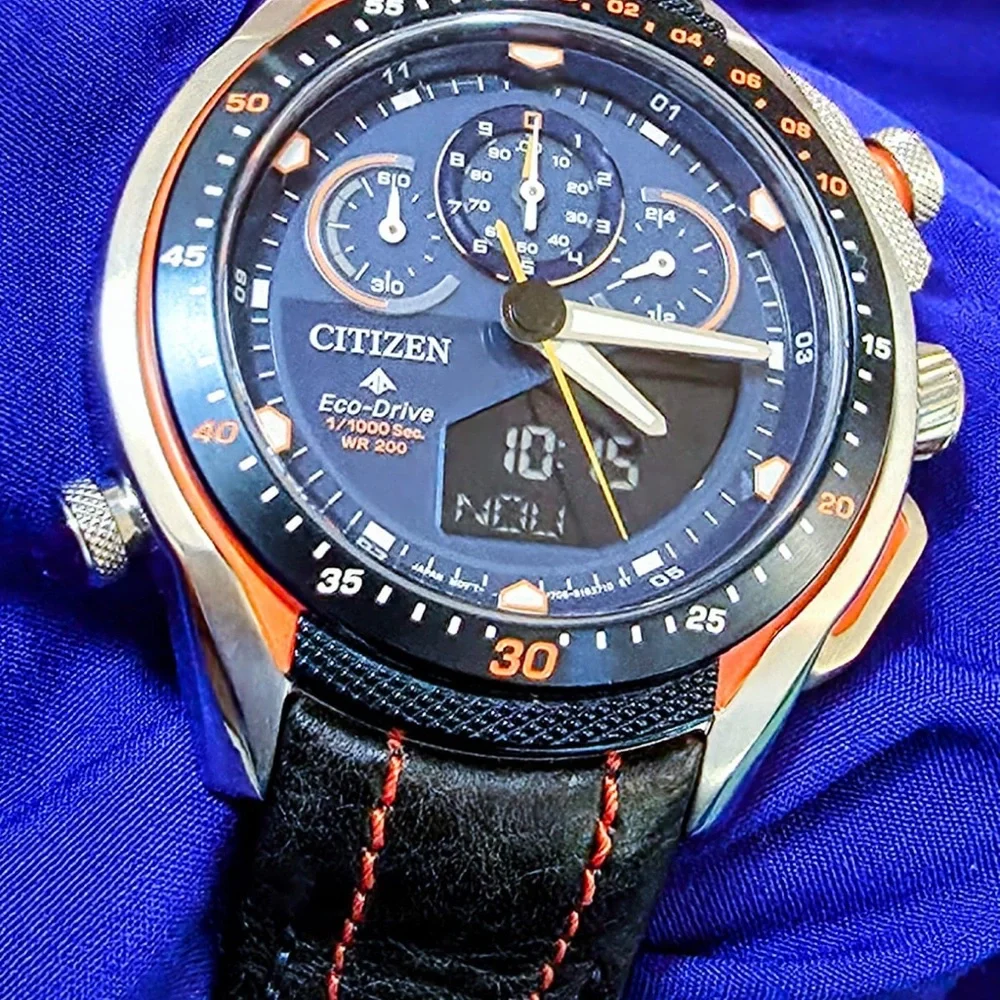 CITIZEN PROMASTER JW0149-10L LIMITED EDITION ECO-DRIVE Orange Accent MENS WATCH